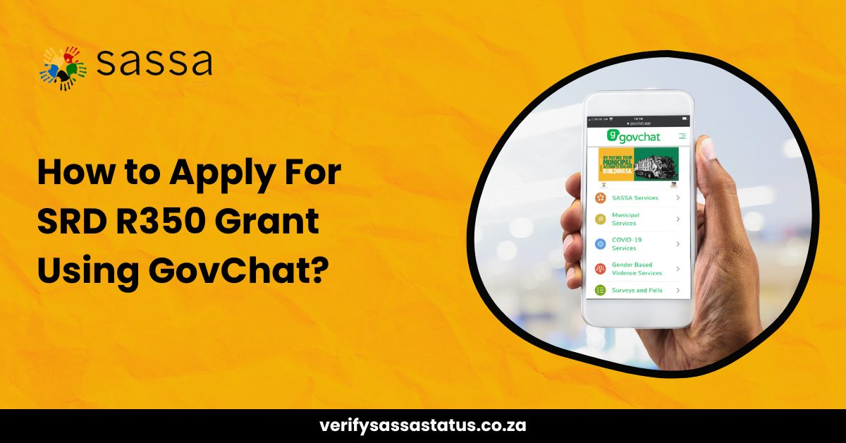 How to Apply For SRD R350 Grant Using GovChat